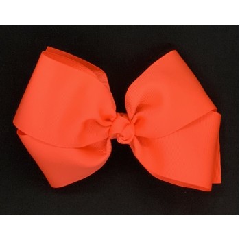 Orange (Neon Orange) Grosgrain Bow - 6 Inch